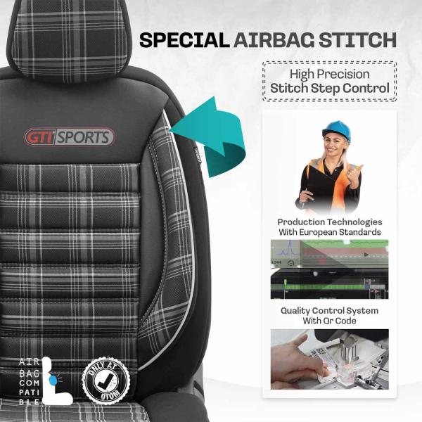Auto Sitzbezug Set Universal Vorne und Hinten Komfortabel Komplett Set